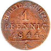 1 Pfennig - Charles Frederick, Germany, 1840-1851 reverse image