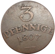 3 Pfennig - Charles August, Germany, 1799-1807 reverse image