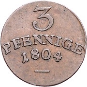 3 Pfennig - Charles August, Germany, 1804 reverse image