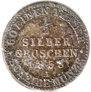 ½ Silbergroschen - Charles Alexander, Germany, 1858 reverse image