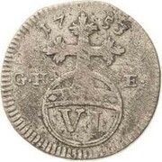 6 Pfennig - Francis Josias, Germany, 1752-1753 reverse image