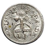 6 Pfennigs - Ernest August Constantine, Germany, 1753-1755 reverse image