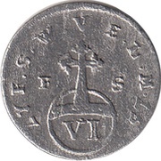 6 Pfennig - Ernest August Constantin, Germany, 1756-1759 reverse image