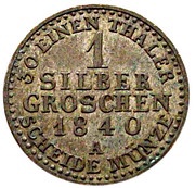 1 Silbergroschen - Charles Frederick, Germany, 1840 reverse image