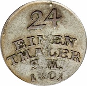 1⁄24 Thaler - Charles August, Germany, 1794-1814 reverse image