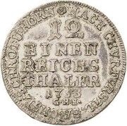 1⁄12 Thaler - Francis Josias, Germany, 1752-1753 reverse image