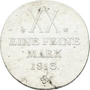 ½ Thaler - Charles August, Germany, 1813 reverse image