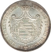 1 Vereinsthaler - Charles Alexander, Germany, 1858-1870 reverse image