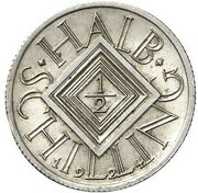 ½ Schilling Pattern reverse image