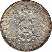 2 Marks - William Ernest, Germany, 1901 reverse image