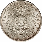 2 Marks - William Ernest Jena University, Germany, 1908 reverse image