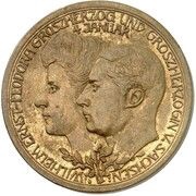 3 Mark - William Ernest Duke's Marriage - Pattern obverse image