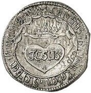 1 Groschen "Sterbegroschen" - John Ernest Death of Eleonora Dorothea, Widow of William IV, Germany, 1665 reverse image