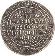 ¼ Thaler - John Ernest Death of Eleonora Dorothea, Widow of William IV obverse image