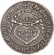 ¼ Thaler - John Ernest Death of Eleonora Dorothea, Widow of William IV, Germany, 1665 reverse image