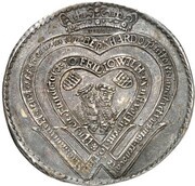 ½ Thaler - William Rector Jena University, Germany, 1654 reverse image