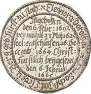½ Thaler - John Ernest Death of Eleonora Dorothea, Widow of William IV obverse image