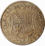 ⅔ Thaler - John Ernest II, Germany, 1677-1678 reverse image