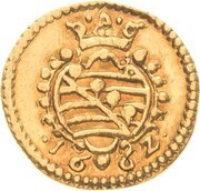 ¼ Ducat - William IV, Germany, 1662 reverse image