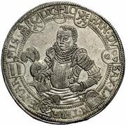 1 Thaler - Frederick William I and John III, Germany, 1586 reverse image