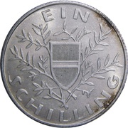 1 Schilling, Austria, 1924 reverse image
