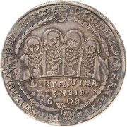 1 Thaler - John Ernest I and his seven brothers, Germany, 1607-1612 reverse image