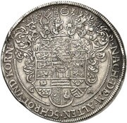 1 Thaler - John Ernest and his five Brothers, Germany, 1623 reverse image