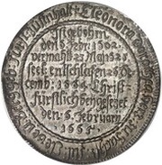 1 Thaler - John Ernest Death of Eleonora Dorothea, Widow of William IV obverse image