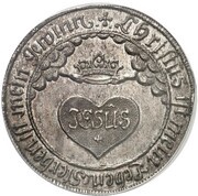 1 Thaler - John Ernest Death of Eleonora Dorothea, Widow of William IV, Germany, 1665 reverse image