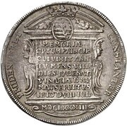 1 Thaler - John Ernest Death of John Ernest, Germany, 1683 reverse image