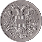 1 Schilling reverse image