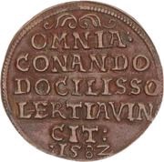 1 Pfennig Rechenpfennig - Johann II, Germany, 1582 reverse image