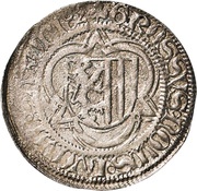 ½ Schwertgroschen - Ernest, Albert and William III, Germany, 1482 reverse image