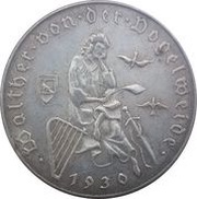 2 Schillings Walther von der Vogelweide, Austria, 1930 reverse image