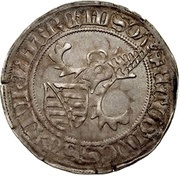1 Horngroschen - Ernest, William III, and Albert Leipzig, Germany, 1467 reverse image