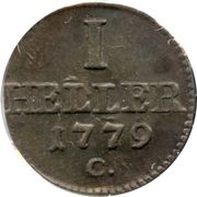1 Heller - Frederick August III, Germany, 1778-1806 reverse image