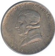 2 Schillings Joseph Haydn, Austria, 1932 reverse image