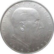 2 Schillings Ignaz Seipel, Austria, 1933 reverse image