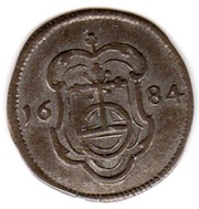 1 Pfennig - John George III, Germany, 1681-1687 reverse image