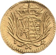 1 Pfennig - John George III Gold pattern strike obverse image