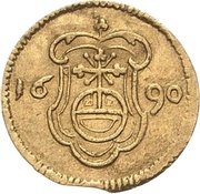 1 Pfennig - John George III Gold pattern strike, Germany, 1690 reverse image