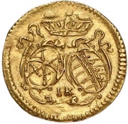 1 Pfennig - John George IV Gold pattern strike obverse image