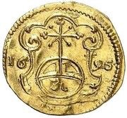 1 Pfennig - Frederick August I Gold pattern strike, Germany, 1695 reverse image