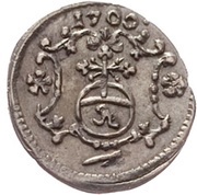 1 Pfennig - Frederick August I, Germany, 1700 reverse image