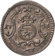 1 Pfennig - Frederick August II, Germany, 1733-1756 reverse image