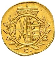 1 Pfennig - Frederick August III Gold pattern strike obverse image
