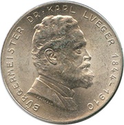 2 Schillings Death of Karl Lueger, Austria, 1935 reverse image