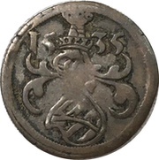 1 Dreier - John Frederick I and George, Germany, 1534-1537 reverse image