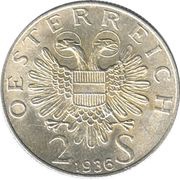 2 Schillings Prince Eugen of Savoy obverse image