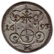 3 Pfennig - John George IV, Germany, 1693-1694 reverse image